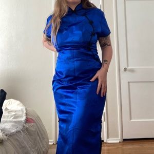 Cobalt Blue Asian Dress